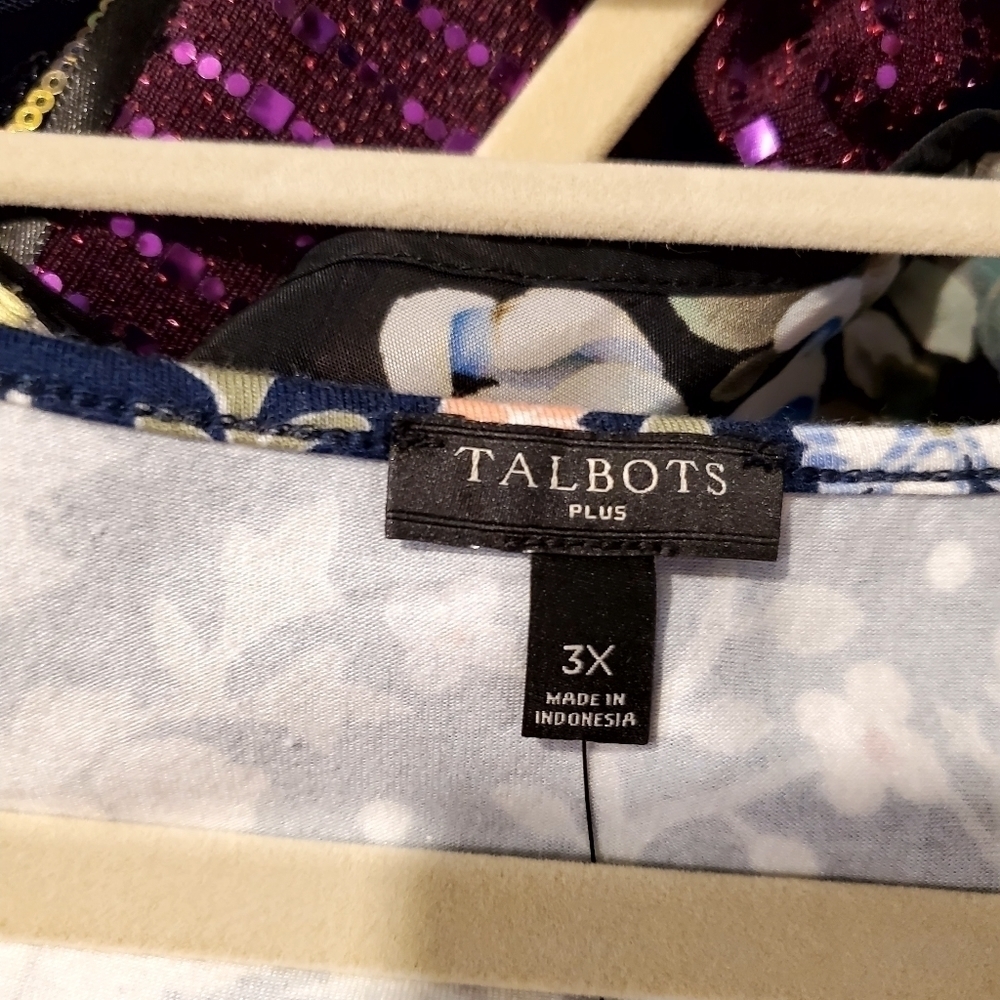 TALBOTS NAVY SOFT FLORAL MAXI DRESS - Picture 5 of 7
